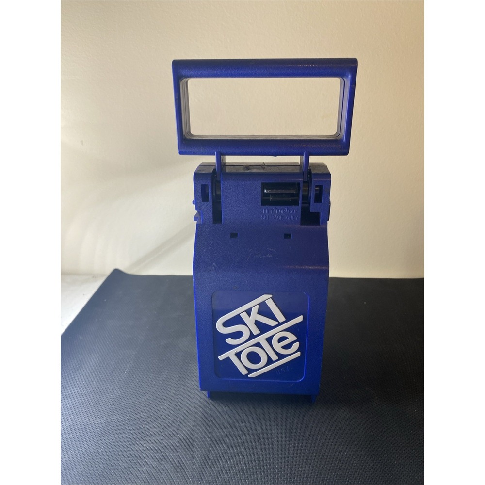 Vintage Ski Tote Blue Snow Skiing Transport Carrier Holder Made In USA